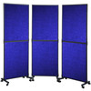 Acoustic Room Divider 72" x 66" Office Partition Panel 3 Pack Office Divider Wall Navy Blue Office Dividers Partition Wall Polyester & 45 Steel