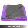 Weighted Blanket purple 80" x 60" 15lbs With Duvet Cover Queen Size For Adult Kid Natural Sleep