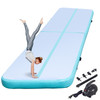 16ft Inflatable Air Gymnastic Mat, 4 inches Thickness Air Tumble Track with Electric Air Pump,Dubrable Material Air Mat for Home Use / Training /Cheerleading / Yoga / Water,Tiffany
