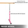 10FT Length Single Ballet Barre,Portable Pink Dance Bar,Adjustable Height 2.5FT - 3.8FT, Freestanding Ballet Bar for Stretch, Balance, Pilates, Dance or Exercise