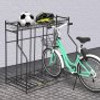 Bike Stand Rack, Bicycle Floor Bike Rack, Widths Adjustable Metal Bike Stand Storage w/ Basket, (4 Bike Stand Rack)