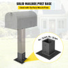 Post Base, 4"x4" Mailbox Base Plate, Black Powder-Coated Fence Post Anchor, Q235 Steel Deck Post Base, Surface Mount Base Plate for Mailbox Post Deck Supports Porch Railing Post Holders