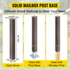 Mailbox Post, 43" High Mailbox Stand, Bronze Powder-Coated Mail Box Post Kit, Q235 Steel Post Stand Surface Mount Post for Sidewalk and Street Curbside, Universal Mail Post for Outdoor Mailbox