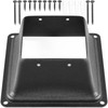 Deck Post Base 20 PCS Post Base Skirt 4 x 4 Inch Post Support Flange 2.5 LBS Deck Post Skirt Black Powder-Coated Decking Post Base with Thick Steel for Deck Supports Porch Railing Post Holders