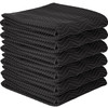 Moving Blankets, 80" x 72" (45 lb/dz Weight)-6 Packs, Professional Non-Woven & Recycled Cotton Packing Blanket, Heavy Duty Mover Pads for Protecting Furniture, Floors, Appliances, Black