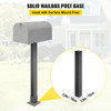 Mailbox Post, 43" High Mailbox Stand, Black Powder-Coated Mail Box Post Kit, Q235 Steel Post Stand Surface Mount Post for Sidewalk and Street Curbside, Universal Mail Post for Outdoor Mailbox