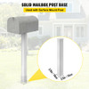 Mailbox Post, 43" High Mailbox Stand, White Powder-Coated Mail Box Post Kit, Q235 Steel Post Stand Surface Mount Post for Sidewalk and Street Curbside, Universal Mail Post for Outdoor Mailbox