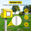 Mailbox Post, 27" High Mailbox Stand, White Powder-Coated Mail Box Post Kit, Q235 Steel Post Stand Surface Mount Post for Sidewalk and Street Curbside, Universal Mail Post for Outdoor Mailbox
