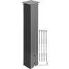 Mailbox Post, 27" High Mailbox Stand, Black Powder-Coated Mail Box Post Kit, Q235 Steel Post Stand Surface Mount Post for Sidewalk and Street