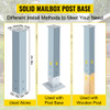 Mailbox Post, 27" High Mailbox Stand, Granite Powder-Coated Mail Box Post Kit, Q235 Steel Post Stand Surface Mount Post for Sidewalk and Street Curbside, Universal Mail Post for Outdoor Mailbox