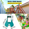 Swing Set Bracket, 3 PCs 12" Swing Bracket, A-Frame Construction Swing Set Hardware, Iron Material with Green Powder Coated DIY Swing Set Brackets Kit, Swing Set Kit for 2(4x4) Legs 1(4x6) Beam