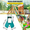 Swing Set Bracket 12" Swing Bracket A-Frame Construction Swing Set Hardware Iron Material with Green Powder Coated DIY Swing Set End Bracket Swing