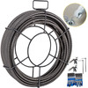 Drain Cleaning Cable 100 Feet x 1/2 Inch Solid Core Cable Sewer Cable Drain Auger Cable Cleaner Snake Clog Pipe Drain Cleaning Cable Sewer Drain Auger Snake Pipe