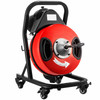 Electric Drain Auger 50FTx1/2Inch,250W Drain Cleaner Machine,Sewer Snake Machine,Fit 2''- 4''/51mm-102mm Pipes, w/4 Wheels, Cutters,Foot Switch, for Drain Cleaners Plumbers