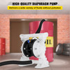 Air-Operated Double Diaphragm Pump, 1/2 in Inlet & Outlet, Polypropylene Body, 8.8 GPM & Max 120PSI, PTFE Diaphragm Pneumatic Transfer Pump for Petroleum, Diesel, Oil & Low Viscosity Fluids