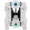 Air-Operated Double Diaphragm Pump 1 inch Inlet/Outlet 30GPM Polypropylene Max 120PSI for Chemical and Industrial Use