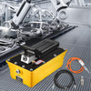 Air Hydraulic Pump, 10,000 PSI Hydraulic Foot Pump, 0.6 Gal Reservoir Foot Operated Air/Hydraulic Pump, with Hose and Spray Gun for Heavy Machinery Rigging, Auto Repair, Auto Body Frame Machines