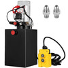 Hydraulic Pump Double Acting Hydraulic Power Unit 12V DC Dump Trailer Pump 3200PSI Hydraulic Power Unit for Dump Trailer Car Lifting (12 Quart, Steel/Double Acting)