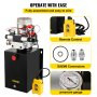 Hydraulic Power Unit 12 Volt Dump Trailer Hydraulic Pump Double Acting 12 Quart Hydraulic Pump Electric Hydraulic Cylinder Pump with Brass Pressure Gauge for Dump Trailer Lift Gates & Trucker