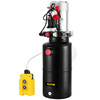 Hydraulic Power Unit 12V DC Double Acting Hydraulic Pump 8 Quart Steel Reservoir Hydraulic Pump Unit for Dump Trailers Car Lift Pump (8 Quart Double Acting Steel)