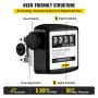 Mechanical Fuel Meter 5 to 30 GPM Digital Diesel Fuel Flow Meter Black Fuel Meter Diesel for All Fuel Transfer Pumps 10Bar