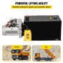 Hydraulic Power Unit 12 Volt Dump Trailer Hydraulic Pump Double Acting 15 Quart Hydraulic Pump Electric Hydraulic Cylinder Pump with Brass Pressure Gauge For Dump Trailer Lift Gates & Trucker