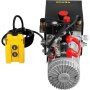 Hydraulic Pump 6 Quart Hydraulic Power Unit 12V DC Hydraulic Pump Dump Trailer Double Acting Hydraulic Pump (Steel, 6 Quart/Double Acting)