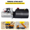 Hydraulic Power Unit 12 Volt Dump Trailer Hydraulic Pump Double Acting 6 Quart Hydraulic Pump Electric Hydraulic Pump with Brass Pressure Gauge for Dump Trailer Lift Gates & Trucker