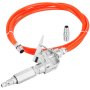 Air Hydraulic Pump 10000 PSI Air Over Hydraulic Pump 1/2 Gal Reservoir Air Treadle Foot Actuated Hydraulic Pump 3/8" NPT with 4.1 ft Hose 2 Connector Single Acting for Car Repair, Orange (Pump Comes Without Oil)