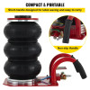 Pneumatic Jack, 3 Ton/6600 LBS Air Bag Jack, Triple Bag Air Jack for Vehicle, Extremely Fast Lifting Action, Max Height 15.75"/400 mm, with Wheels,