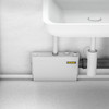 Macerator Pump 400W, 5 Inlets(1 Sided) for Basement, Kitchen, Sink, Shower, Bathtub Waste Water Disposal Upflush Machine, Elevation up to 21ft, White