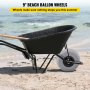 Beach Balloon Wheels, 9" Replacement Sand Tires, PVC Cart Tires for Kayak Dolly, Canoe Cart and Buggy w/Free Air Pump, 2-Pack