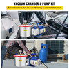 Vacuum Chamber with Pump, 2 Gallon Vacuum Chamber, 3CFM 1/4HP Vacuum Pump with High-Capacity 2 Gallon Vacuum Chamber, Vacuum Degassing Chamber Kit for Automobile Maintenance, Vacuum Packaging