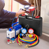 Vacuum Pump 4.8CFM 1/4 HP Single Stage HVAC A/C Refrigeration Kit 5PA Ultimate Vacuum Manifold Gauge Set R410A R134A R22 HVAC AC, 4-Way Manifold Gauge and Hose for Air Conditioning Systems