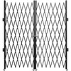 Double Folding Security Gate, 6-1/2' H x 12' W Folding Door Gate, Steel Accordion Security Gate, Flexible Expanding Security Gate, 360° Rolling Barricade Gate, Scissor Gate or Door with Keys