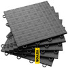 Garage Tiles Interlocking, 12'' x 12'', 25 pcs, Graphite Grey Garage Floor Covering Tiles, Non-Slip Diamond Plate Garage Flooring Tiles, Support up