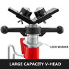 Pipe Jack Stand with 2-Ball Transfer V-Head 6mm Thickness and Folding Legs 1300LB Welding Pipe Stand Adjustable Height 28-52IN 1107S-type Pipe Jacks
