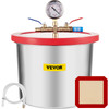 2 Gallon Vacuum Chamber kit Stainless Steel Degassing Chamber 7.5L Vacuum Degassing Chamber kit for Degassing Urethanes Silicones Epoxies and Resins