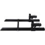 Pallet Forks 43" 2000 Lbs Max, Clamp On Tractor Bucket Forks with Adjustable Stabilizer Bar, Heavy Duty Front Loader Forks 60" Total Length, Fork Attachment for Skid Steer,Loader Bucket