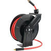 Air Hose Reel 1/2" x 50' Auto Rewind Hybrid Rubber Hose Retractable 300PSI