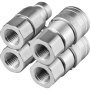 Skid Steer Hydraulic Quick Connect 1/2" Body Hydraulic Coupler 1/2" NPT Hydraulic Coupling Quick Connect 2 Pairs Hydraulic Quick Coupler 27.6 MPa (ISO 16028) (2 Pairs)