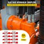 Skid Steer Hydraulic Quick Connect 1/2" Body Hydraulic Coupler 1/2" NPT Hydraulic Coupling Quick Connect 8 Pairs Hydraulic Quick Coupler 27.6 MPa (ISO 16028) (8 Pairs)