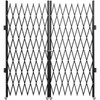 Double Folding Security Gate, 5' H x 10' W Folding Door Gate, Steel Accordion Security Gate, Flexible Expanding Security Gate, 360ø Rolling Barricade Gate, Scissor Gate or Door with Keys
