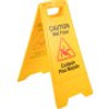 16 Pack Wet Floor Sign, 25" Caution Signs Wet Floor, Fold-Out Wet Floor Sign Bilingual, Double Sided Wet Floor Cones, Wet Sign Floor Sign for Restaurant Restroom Office