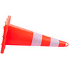 Safety Cones, 12 x 28" Traffic Cones, PVC Orange Construction Cones, 2 Reflective Collars Traffic Cones with Weighted Base and Hand-Held Ring Used for Traffic Control, Driveway Road Parking