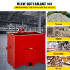 3 Point Ballast Box, 800lbs Capacity Hitch Ballast Box, Standard 2'' Hitch Receiver, Tractor Ballast Box with 5cu.ft Volume, Heavy Duty Steel, Fits Category 1 Tractor Attachment, Red