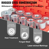 27 PCS Pull and Press Sleeve Kit, 45# Steel Removal Installation Bushes Bearings Tool Kit, Bush Removal Insertion Sleeve Tool Set Works on Most Cars and LCV, HGV Engines