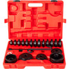 FWD Front Wheel Drive Bearing Adapters Puller, 25 PCS, 45# Steel Press Replacement Installer Removal Tools Kit, Wheel Bearing Puller Tool Works on Most FWD Cars & Light Trucks