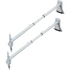 Van Roof Ladder Rack, 2 Bars, 331 LBS Capacity, 46.5"-68.1" Adjustable Steel Roof Racks, Compatible with Chevy Dodge Ford GMC Express Savana, Universal Design, White