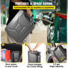 Jerry Fuel Can, 5.3 Gallon / 20 L Portable Jerry Gas Can with Flexible Spout System, Rustproof ? Heat-resistant Steel Fuel Tank for Cars Trucks Equipment, Black